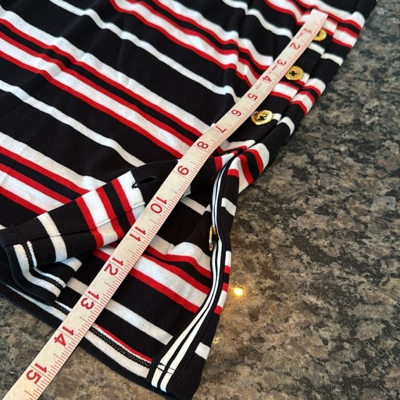 Ralph Lauren Striped Black and Red Women's cotton tshirt Dress NWT L - Picture 14 of 14